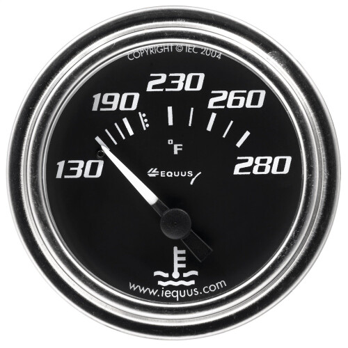 Equus 7232 2"""" Mechanical Water Temperature Gauge  Black
