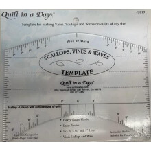 Quilt in a Day 2019 Scallops, Vines and Waves Template 9""X7""