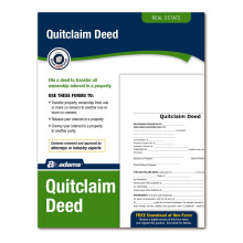 Adams Quitclaim Deed-formulieren en -instructies (LF298) Wit