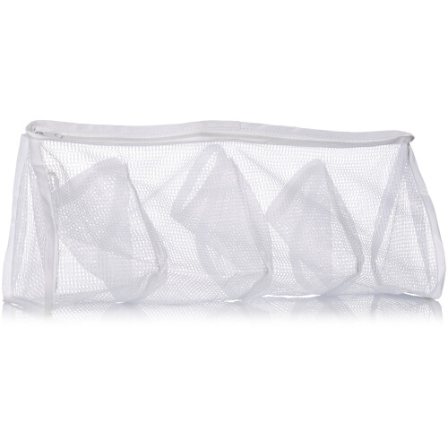 Whitmor Whitmor Mesh Hosiery Wash Bag White 4-Compartment