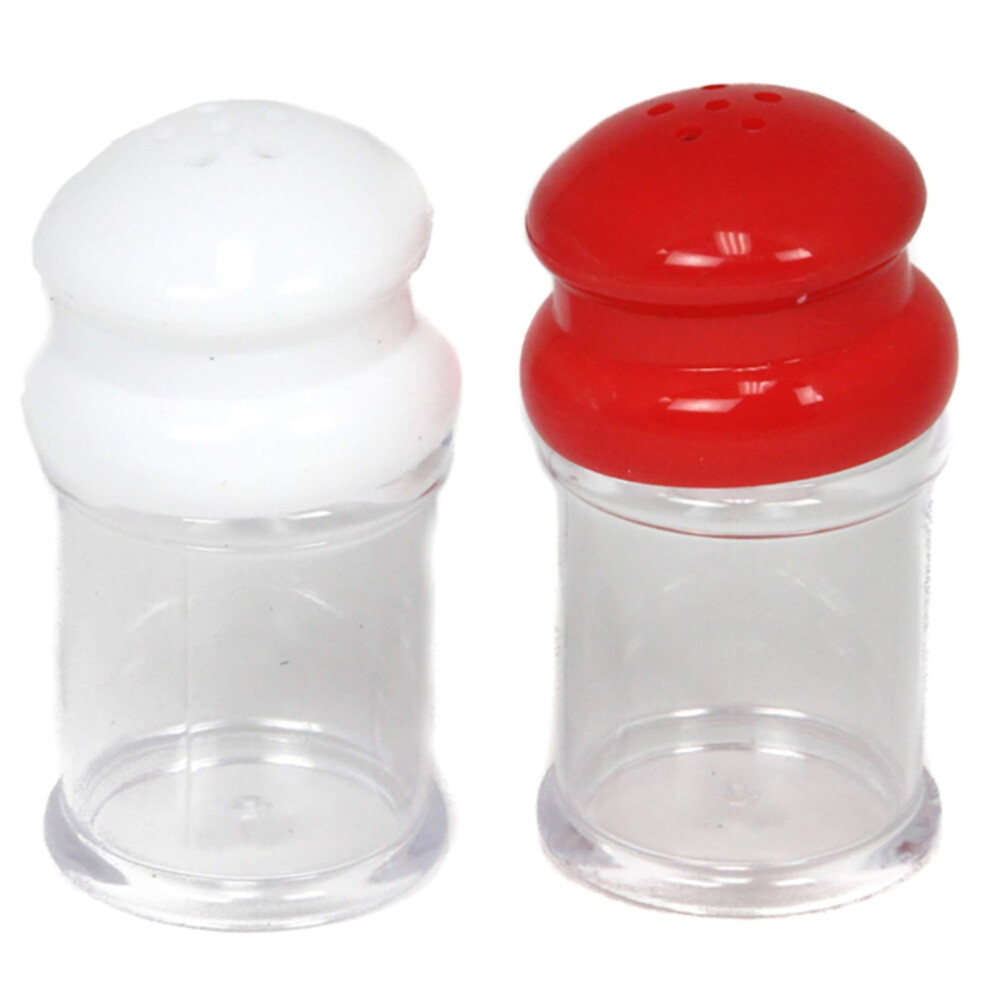 chef craft Salt & Pepper Shakers White and Red, 35-Inches Tall by 175-Inches Wide 1-Set