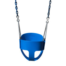 Gorilla Playsets 04-0008-B/B Full Bucket Toddler Swing  Blue Bucket  Blue 60"""" Plastic Coated Chains  50 lb Capacity