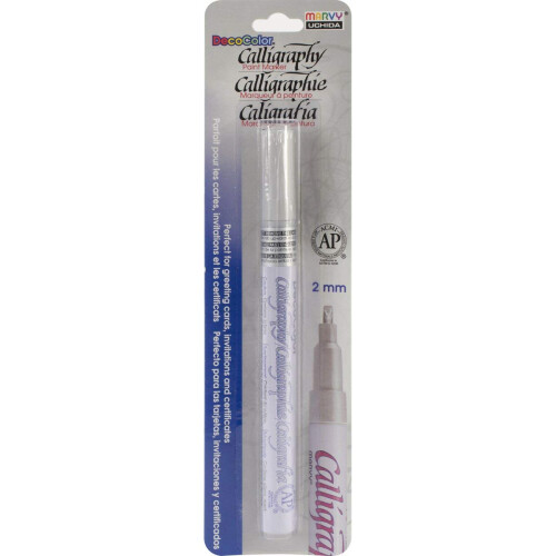 Uchida 125-C-SLV Marvy Chisel Point Pen Tip Calligraphy Paint Marker