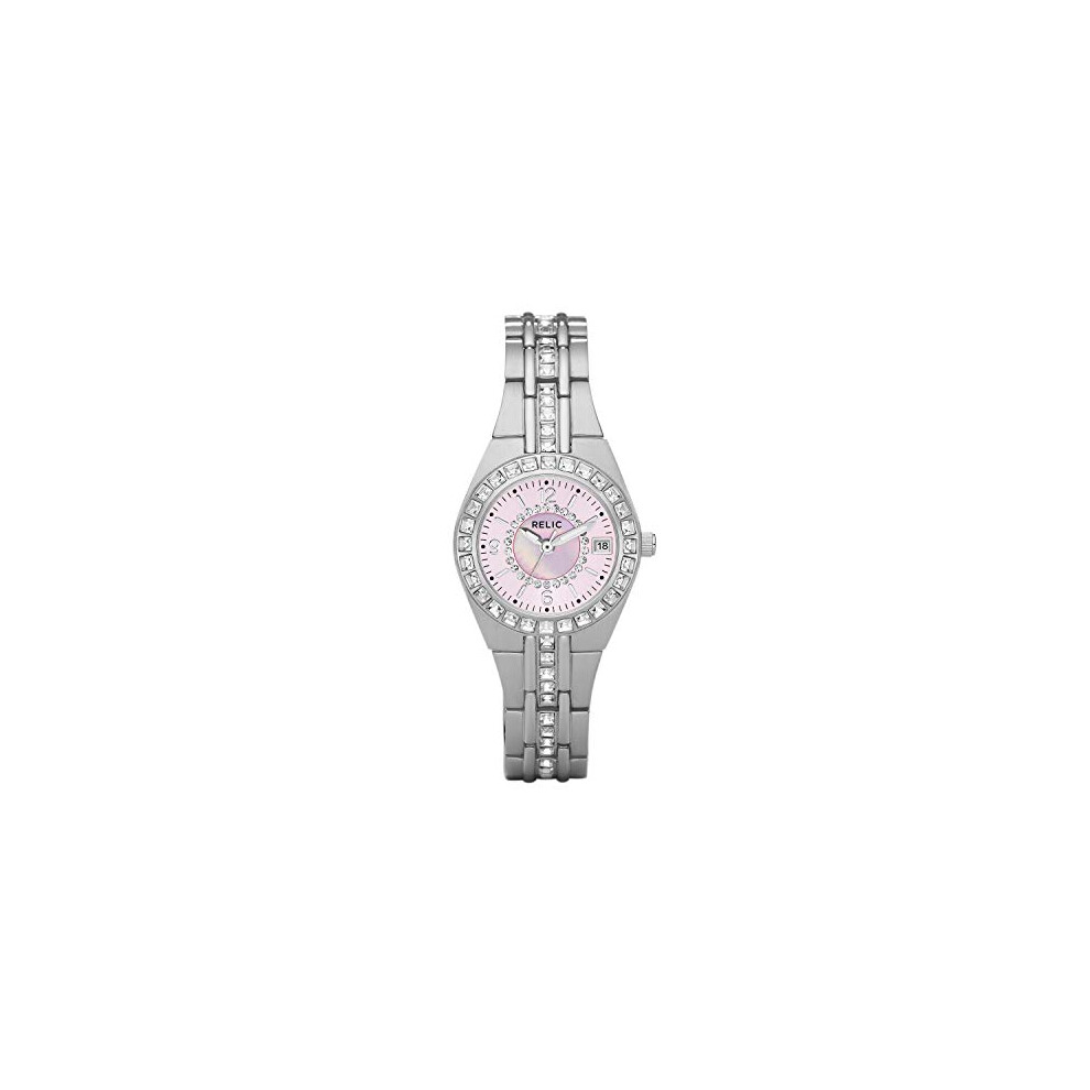 Montre-bracelet analogique ? quartz Relic by Fossil pour femme avec bracelet en acier inoxydable, argent, 12 (mod?le : ZR11787)