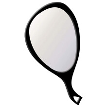 SOFT 'N STYLE Salon Beauty Pro Hand Mirror 19.5 x 10.5 Black MR-7703BL