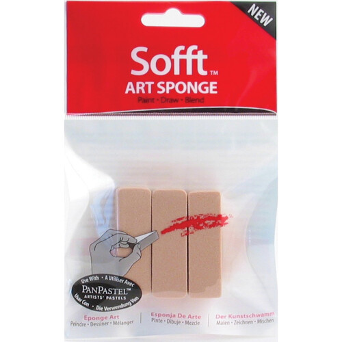Armadillo Art Craft Colorfin Soft Sponge Bar 3Pack Plat Wit