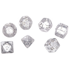 Sada priesvitn ch kociek Chessex s 7 polyedrick mi kockami - c ra