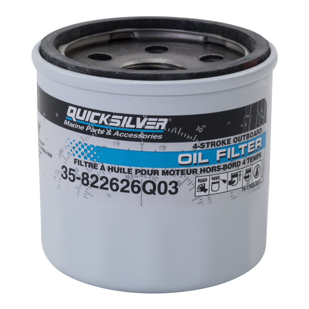Quicksilver 822626Q03 Oil Filter For Select Mercury And Mariner 4-Stro 745061038066