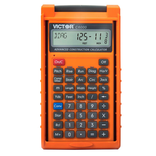 Victor C6000 Advanced Construction Calculator with Protective Case Dis