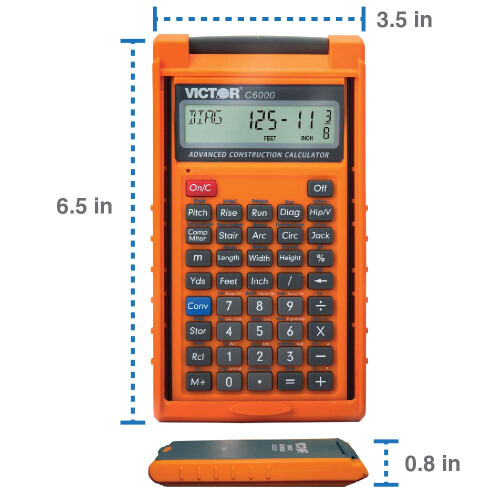 Victor C6000 Advanced Construction Calculator with Protective Case Dis 1