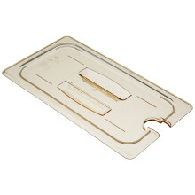 Cambro 30hpchn150 Amber 1/3 St?rrelse Notched H-PAN-d?kning med h?ndtag