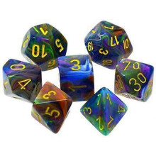 Chessex CHX27449 Tärningsset - Festiv, Rio/Gul