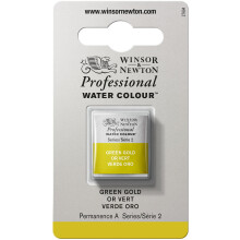Winsor & Newton Professional Watercolor Half Pan Green Gold