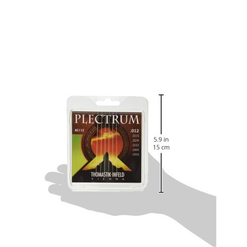 Thomastik-Infeld AC112 Acoustic Guitar Strings: Plectrum Series 6 String Set E  B  G  D  A  E  Natural 2