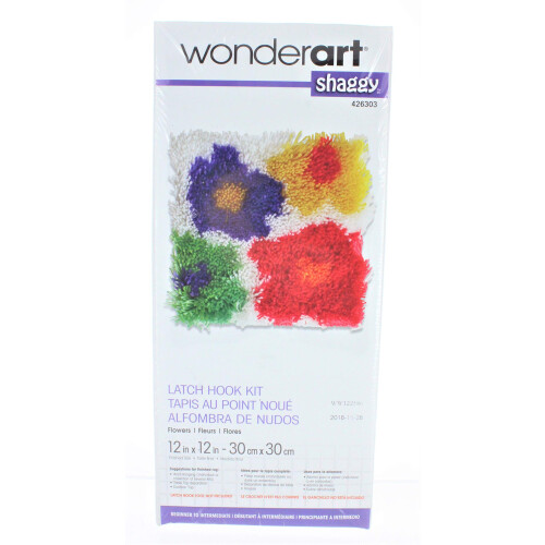 WonderArt Σετ Καμβά με Λαβή, Λουλούδια, 12" X 12" 1