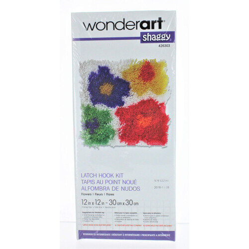 WonderArt Σετ Καμβά με Λαβή, Λουλούδια, 12" X 12"