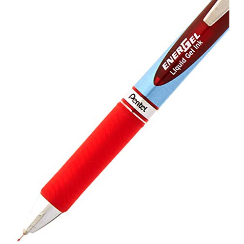 Pentel Στυλό Gel Pentel, Αναδιπλούμενο/Επαναφορτιζόμενο, Μεταλλική Μύτη 0.7mm, Κόκκινο (PENBLN77B) 1