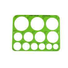 Westcott T-826 Jumbo Circles Template Plastic Shape Template Tool 8,75 med 11,5 in