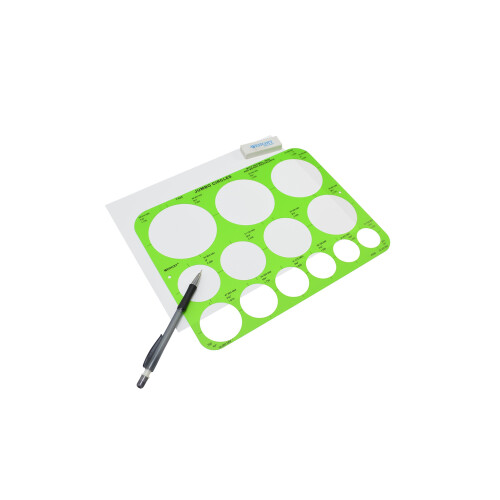 Westcott T-826 Jumbo Circles Template  Plastic Shape Template Tool  8.75 by 11.5 In 2