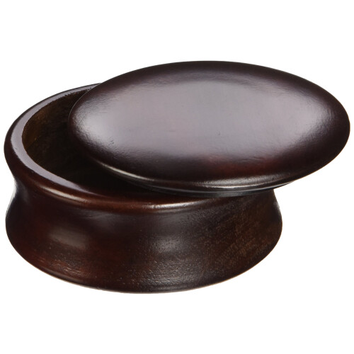 Kingsley Scheerzeepkom met Deksel Donker Hout 1