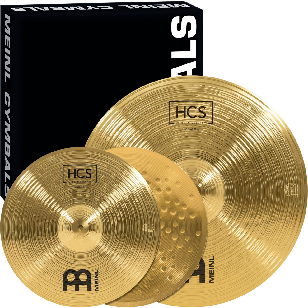 Meinl Cymbals HCS1418 HCS Cymbal Box Set Pack with 14"" Hi Hat Pair an