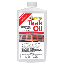 Star Brite Teak Oil - Lngvarig penetrerande ttare & bevarare med UV -hmmare - Marin klass fr de hrdaste vderfrhllandena 32 oz (081632)