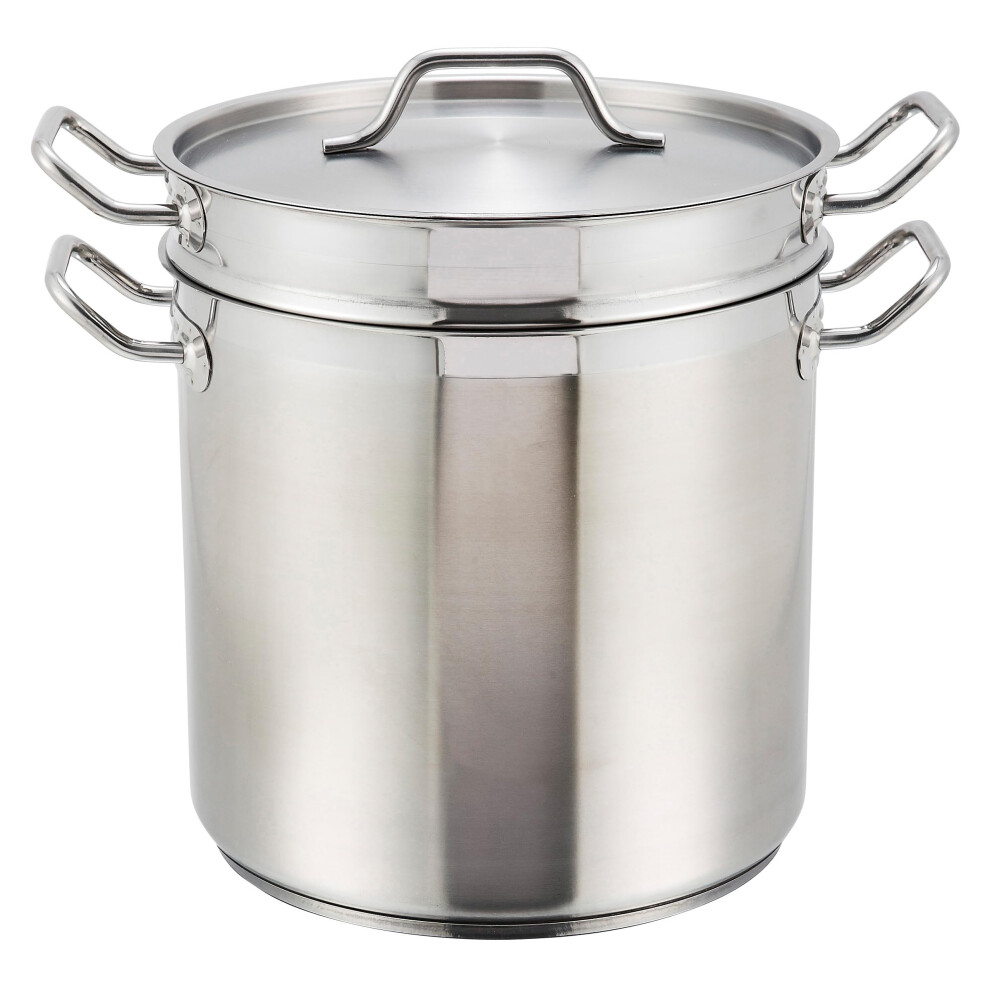 Winware Stainless DoubleBoiler  16 Quart  stainless steel-image-OPC-PFSW2BD-NEW