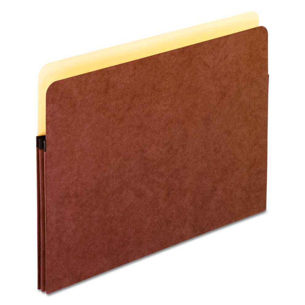 Universal 15141 1 3/4 Inch Expanding File Pockets  Straight Tab  Letter  Redrope/Manila (Box of 25)
