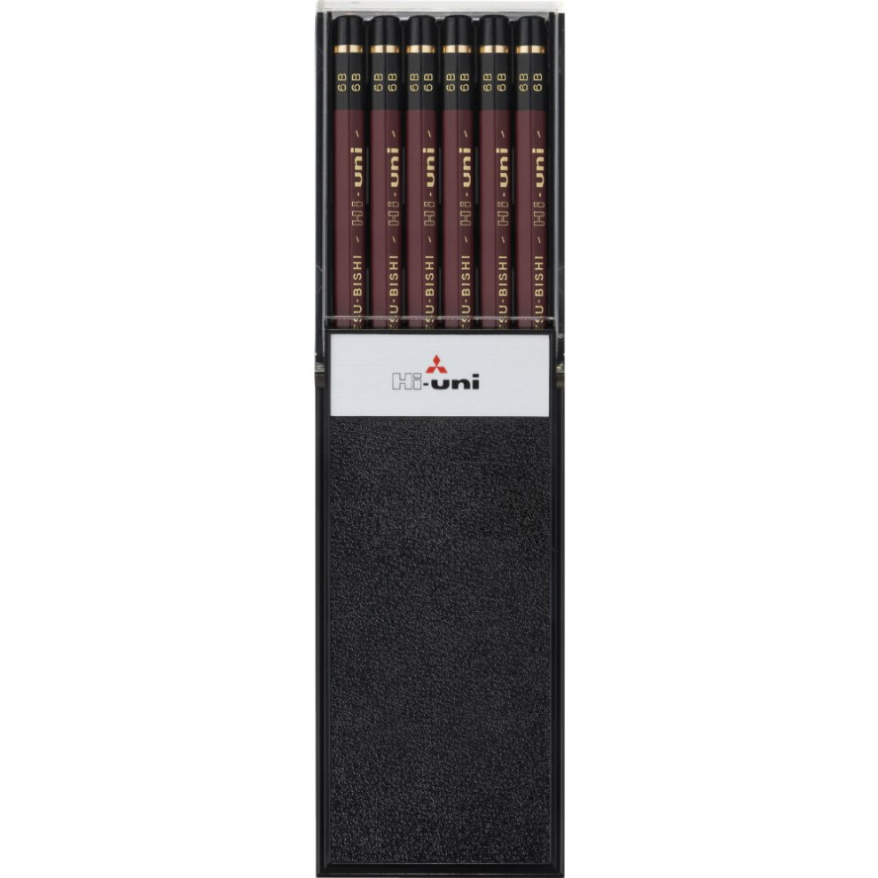 Uni Wooden Pencil  6B  Box of 12 (HU6B)-image-OPC-PFNDQVY-NEW