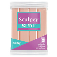 Sculpey III Polymer Lera, Beige, Giftig, 2 oz. bar, Perfekt för modellering, skulptering, DIY och skolprojekt