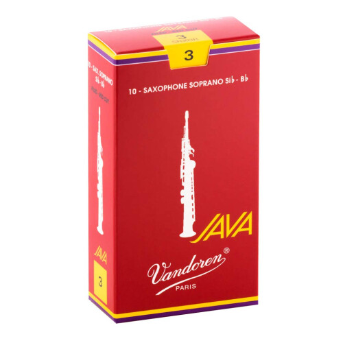 Vandoren SR303R Saksofon sopranowy JAVA Czerwone stroiki, siła 3; Pudełko 10 1