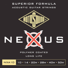 Rotosound NXA10 Nexus Coated Phoshor Broze Acoustic Guitar Strings (10