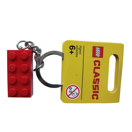 LEGO Breloczek do kluczy z czerwonego klocka LEGO