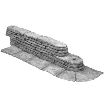 2032-1-1 Bedrocks trim-fri gr?spl?ne kant-gr?-Tural stablet design Bundgrundhave kantede 10 'skifer 9 (10 peicer)