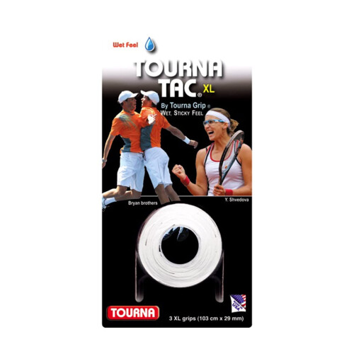 Tourna Tac, Τεννις Grip με Κολλώδη Αίσθηση, Λευκό (3/Roll Pack)