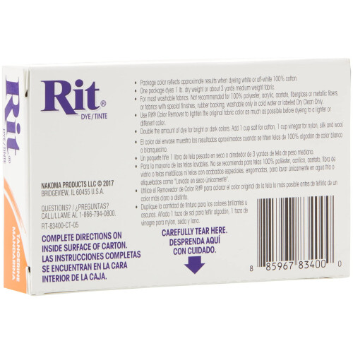 Rit Dye Poederstofverf Mandarijn 1
