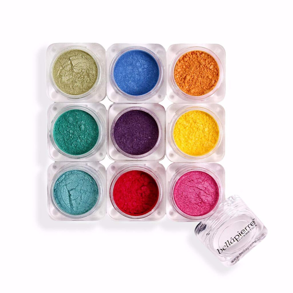 Abonnieren Bellapierre Shimmer Powder 9 Stack | Paraben Free Eyeshadow | Vegan & Cruelty Free Eye Makeup - 9 Count - Iris