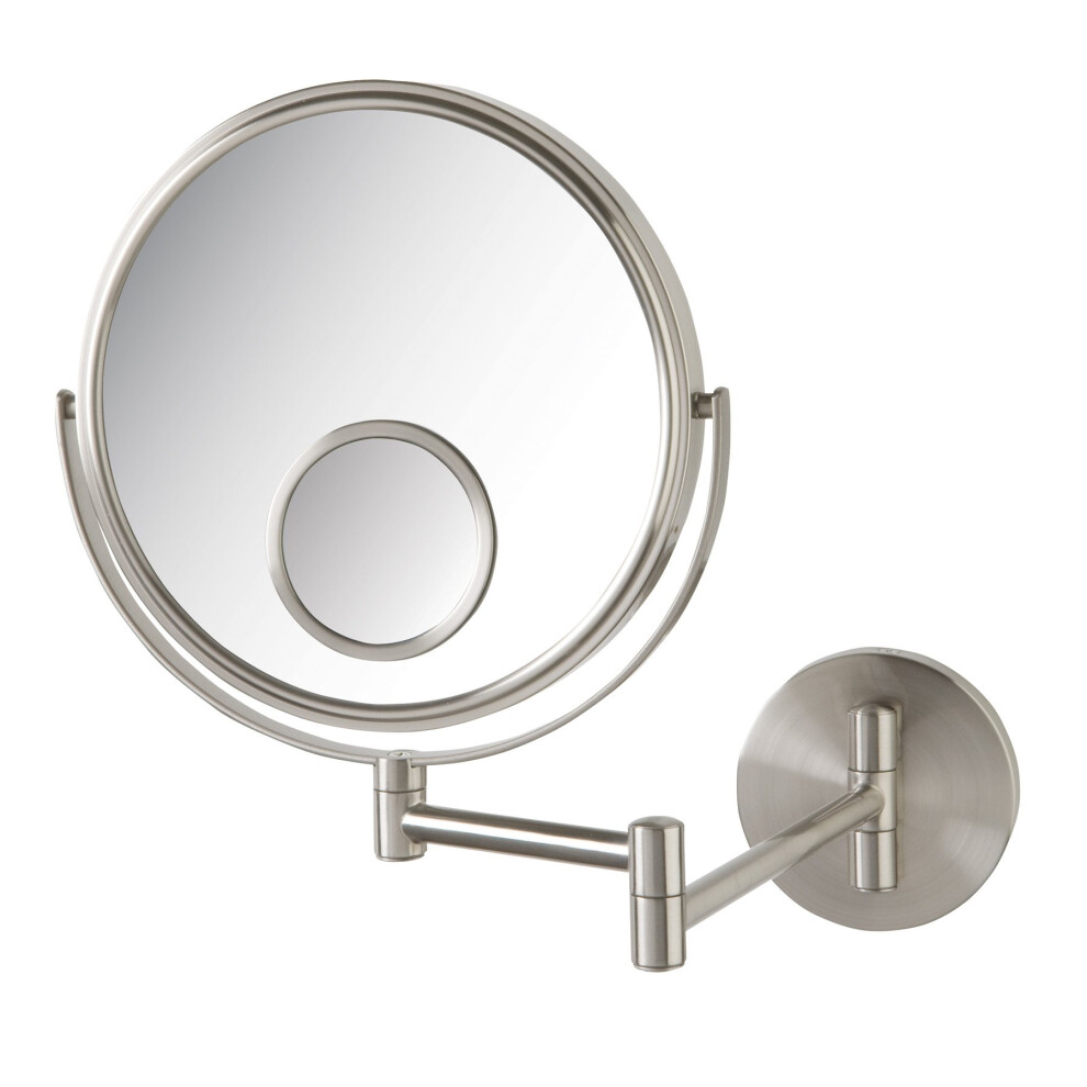 JERDON Wall Mount Mirror for Bathroom - Makeup Mirror with 10X Magnifi-image-OPC-PFMW5WV-NEW