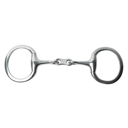 Korsteel rustfrit st?l fransk link ?ggekbutt snaffle bit 4,75 """"