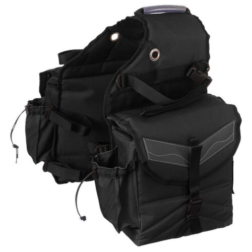 Resistente 1 saco de sela isolada com bolsos pretos