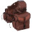 Bolsa de sela isolada de 1 resistente com bolsos marrons 1