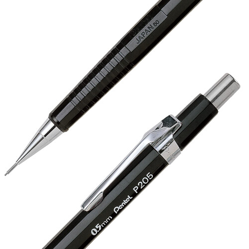 Pentel Pentel Sharp Automatic Pencil  0.5mm  Black Barrel  1 Pack (P205BP-K6) 2