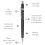 Pentel Pentel Sharp Automatic Pencil  0.5mm  Black Barrel  1 Pack (P205BP-K6) 2