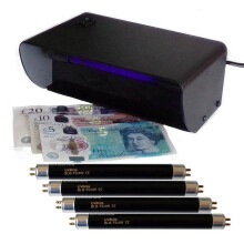 4W UV Money Checker Includes 4 Spare UVBrite® F4T5 Blacklight Bulbs