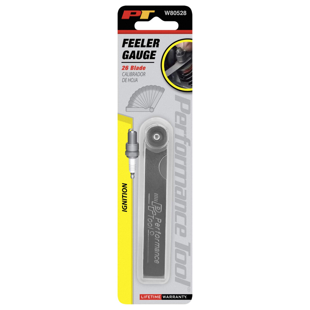 Performance Tool W80528 26-Piece Straight Blades Feeler Gauge Set For 039564805288