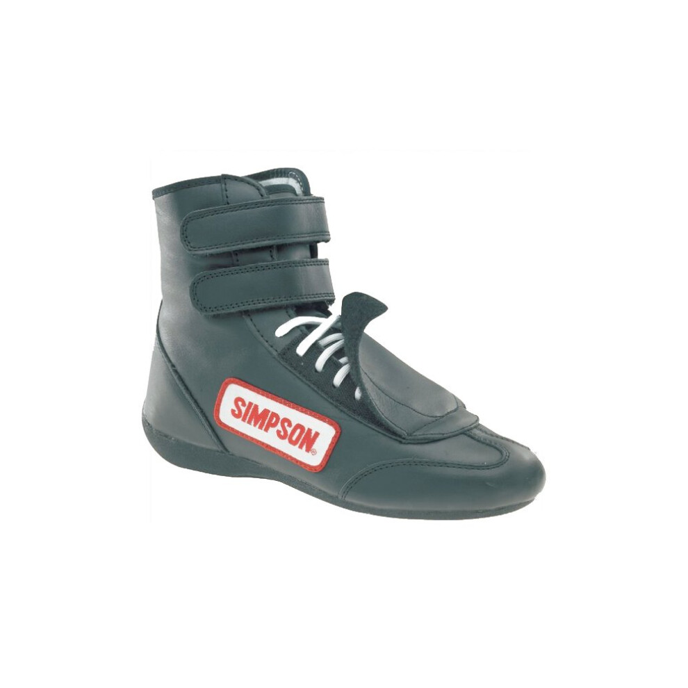 SIMPSON Racing SP100BK Black Sprint Size 10 SFI Approved Driving Shoes