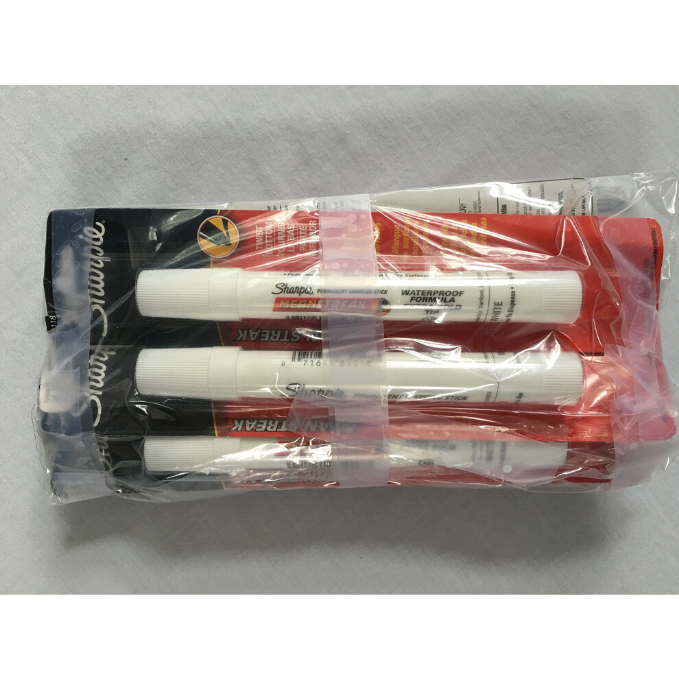 Sharpie 85118-PP Bold White Permanent Marker  6 Pack  Dries in Minutes