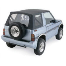 Rampage Products Rampage Factory zastepczy miekki top | Winylowy czarny dzins z przezroczystymi oknami | 98815 | FITS 1995 - 1998 Suzuki Sidekick