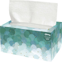 Prosopuri de hârtie pentru mâini Kleenex Ultra Soft, alb premium, 70 de foi, dozator de masă convenabil
