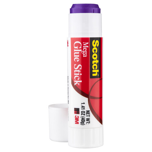 Scotch Scotch Mega Μωβ Κόλλα Στικ, 1.4 oz, Χωρίς Οξύ και Μη Τοξική (6108-MEGA) 1
